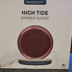 Servappetit Elegant Dinner Plates - Purple and Green